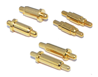 Connecteur de contact à ressort SMT Pogo Pin pour PCB, broches en alliage de laiton plaqué or, contacts de fraisage, broches droites, contact de soudure