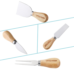 4 pezzi Design moderno Mini acciaio inox coltello per formaggio con manico in legno per la crema di salumi - Product Image 4