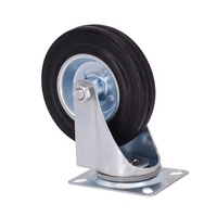 Roue pivotante industrielle en caoutchouc de 3 pouces, roue de chariot à usage moyen de 50 kg pour entrepôt et atelier