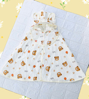 Geweven Cartoon Musselinen Baby Kapmantel Swaddle Hot Selling Schattige Bloemendruk Ademend Absorberend Zacht Katoen Ecologisch