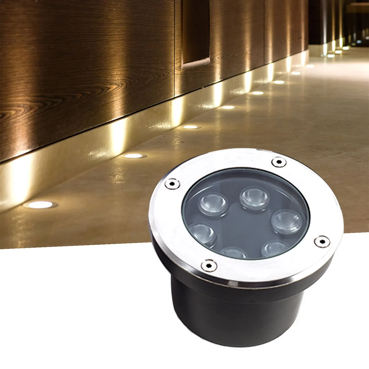 304 lámpara enterrada de acero inoxidable ip67 rgbw iluminación exterior LED foco integrado