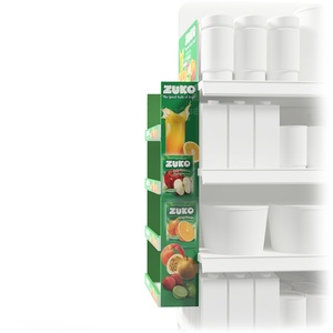 Cardboard Custom Printed Small Size <b>Wall</b> Sidekick <b>Display</b> Slat <b>Wall</b> Mounted Paper <b>Displays</b> <b>Wall</b> Mounted Snack <b>Display</b> - Product Image 2