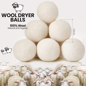 Boules de séchage en laine de Nouvelle-Zélande 100% biologique, personnalisées, réutilisables, écologiques, élimination des odeurs, adoucissant naturel pour tissus, disques de lavage - Product Image 5