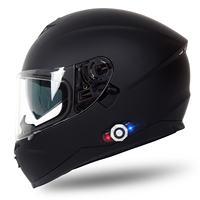 Casque Modulable Relevable Certifié DOT pour Moto avec Intercom Bluetooth 4.1+EDR, Visière Pare-Soleil et Radio FM