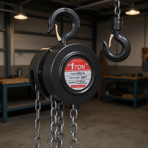 Palans à chaîne manuels 1 tonne 10 pieds pour atelier en acier noir - Product Image 2