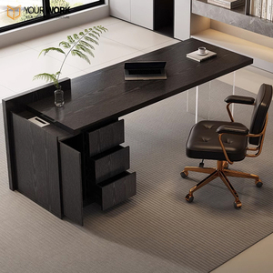 Bắc Âu hiện đại sang trọng bàn viết hot-bán đá cẩm thạch với rắn gỗ Acrylic chân CEO văn phòng phù hợp văn phòng máy tính bàn - Product Image 4