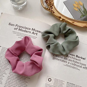 Groothandel Custom Gestreepte Stof Groen Donkerblauw Barrette Cierre Scrunchy Band Pastel Pro Boerenbont Haar Tie Scrunchies Voor Vrouwen - Product Image 5