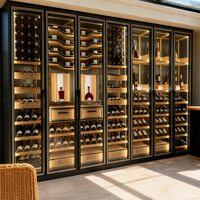 Armoire à vin et support en acier inoxydable, présentoir de rangement pour bouteilles en métal pour hôtel, bar, restaurant, porte-bouteilles antirouille