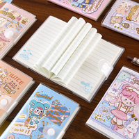 Album de rangement pour autocollants à motifs de dessins animés, avec bouton-pression, couverture en PVC, livre de collection d'autocollants pour la décoration de journal, cadeau pour enfants