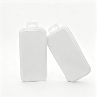 Boîte d'emballage personnalisée transparente pour coque de téléphone, boîte en plastique écologique pour accessoires de téléphone avec languette Euro, logo personnalisé imprimé sur la coque