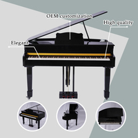 Piano numérique acoustique grand format YM-A990 Chine, prix des marteaux blancs