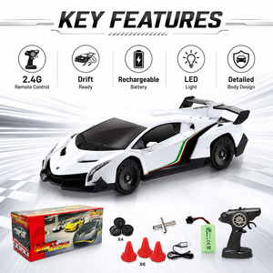 Auto Telecomandata RC Drift 1:18 <span class=keywords><strong>Lamborghini</strong></span> con Licenza Ufficiale per Negozi di Regali, Rivenditori Online e Ordini all'Ingrosso per il Mercato Mondiale - Product Image 4