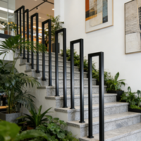 Balustrade en métal en forme de U, installation DIY, finition peignable résistante à l'eau et à la rouille, pour villa, escaliers intérieurs, balcon, clôture de sécurité