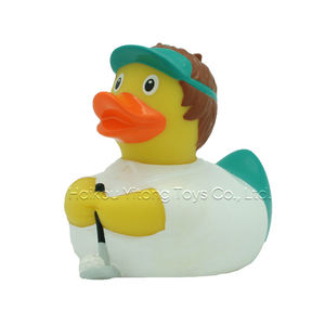 Pato de goma de PVC personalizado para deportes, juguetes de agua para niños, bañera impresa a granel, juguetes de baño adecuados para niños pequeños - Product Image 2
