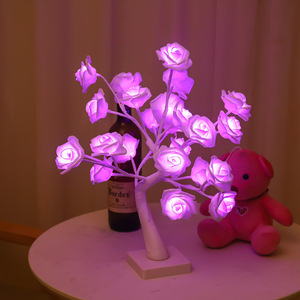 Rose <b>Tree</b> Lights Led Warm White Purple Light Indoor Party Decoration Home Decor Christmas Event <b>Lighting</b> - Product Image 4