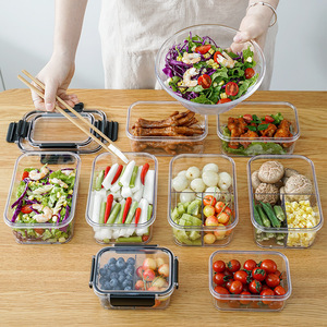 Divided Food Storage Containers Rectangle Clip On Lid Freshness Preservation Fridge Use Travel Meal Prep - Product Image 1
