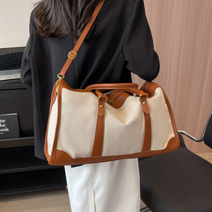 Custom Premium <strong>Carry</strong> <strong>on</strong> Weekend <strong>Bags</strong> Large Capacity Cross Body Canvas Travel Duffel <strong>Bag</strong> With Leather Straps &amp; Zipper for Outdoor - Product Image 6