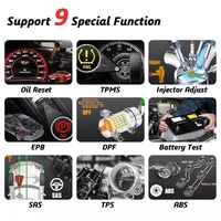 HAMZOR 666 Scanner de diagnostic automobile OBD2, outil de diagnostic de tous les systèmes pour véhicules 12V/24V