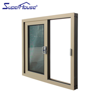 Fenêtre coulissante en aluminium la plus populaire, économique, avec grille ouvrante, profilé en aluminium, pour maison