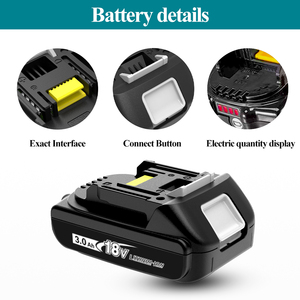VICTPOWER 3.0Ah 18Volt <b>Battery</b> Replace for Mak18V Lithium Ion <b>Battery</b>, Compatible with mak18v Charger and Cordless Power Tools - Product Image 4