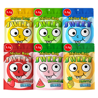 OEM ODM Fabriek Groothandel Op Maat Mylar Zakjes Diverse Fruit Smaken Gummy Candy 3.5g 7g 14g 28g Staande Pouch Kauwgom