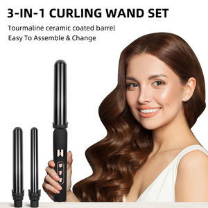 Rizador de pelo de cerámica ondulado portátil multifuncional, máquina rizadora giratoria, juego de <span class=keywords><strong>plancha</strong></span>, rizadores de pelo rizado, varita, rizador automático - Product Image 3