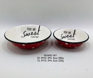 Cuenco redondo de cerámica para dulces, decoración navideña, <span class=keywords><strong>8</strong></span> pulgadas - Product Image 6