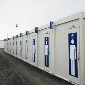 Toilet Portabel Mobile Container untuk Kamar Mandi dan Kamar Kecil Termasuk Shower dan Toilet