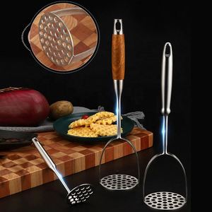 Utensilio de Cocina Manual de Acero Inoxidable para el Hogar, Prensa Manual para Apretar Papas y Ajo, Ideal para Bebés - Product Image 3