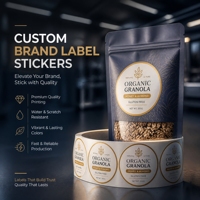 Étiquettes adhésives holographiques personnalisées durables en rouleau, impression de logo privé, pour emballage de céréales instantanées, snacks, aliments pour animaux, résistantes à l'huile