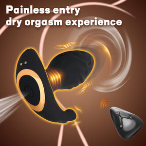 Kleine Stahl kanone einziehbares Hinterhof massage gerät für Männer Prostata Vibrator Mastur bator Anal Plug für Erwachsene - Product Image 6