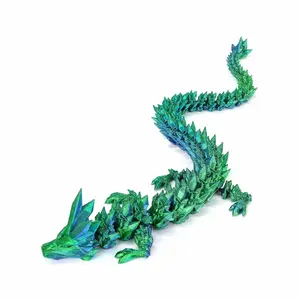 Oeuf de dragon imprimé en 3d Cristal articulé Dragon FDM impression 3d Cadeau surprise Dragon chinois imprimante 3d impression à filament