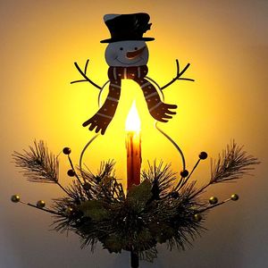 Lumière solaire de Noël en forme de bonhomme de neige pour jardin, décoration extérieure LED, résistante à l'eau, autoportante - Product Image 3