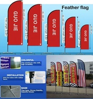 Drapeau en forme de larme personnalisé imprimé numériquement en polyester avec mât en fibre de verre, drapeaux de plage promotionnels, bannières volantes