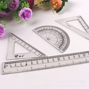 Math Sets Q-8040 4Pcs Geometric Tools Student Ruler Set For Drawing And Office Use - Product Image 3