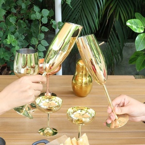RTS 8OZ Gobelet En Métal Personnalisé En Acier Inoxydable Vintage Grand Verres À Vin En Métal Flûte À Champagne pour Boire Griller - Product Image 5
