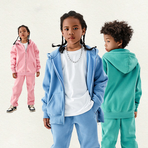 <span class=keywords><strong>Felpa</strong></span> con Cappuccio Unisex di Alta Qualità per Bambini, 350G in Cotone Felpato Traspirante ed Ecologico, con Zip, Stampa e Ricamo - Product Image 3