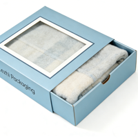 Boîte tiroir en carton ondulé économique pour draps de lit, avec logo personnalisé, taille sur mesure, tiroir coulissant pour literie et taies d'oreiller, avec fenêtre en PVC