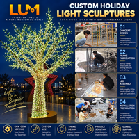 Guirlande LED Pixel, arbre artificiel lumineux 450 cm, pixels adressables pleine couleur, arbre porte-bonheur avec contrôle DMX512