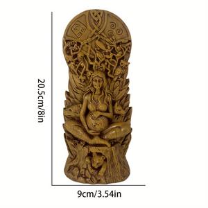 Artisanat en résine d'art populaire, sculpture d'autel de <span class=keywords><strong>la</strong></span> Mère Terre, statue artificielle de Gaia pour <span class=keywords><strong>la</strong></span> décoration artistique de <span class=keywords><strong>la</strong></span> <span class=keywords><strong>maison</strong></span>, décoration intérieure - Product Image 6