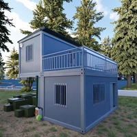 Conteneur d'expédition moderne en acier extensible de 20 pieds, maison mobile préfabriquée, remorque pliante pour villa