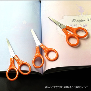 Ciseaux à papier Li Song 9 cm, couleur orange, pointe ronde, pour usage artisanal, bureau, maison, médical - Product Image 5