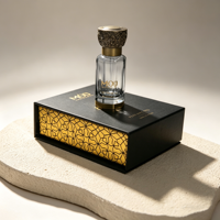 Huile de parfum concentrée de style Dubaï 12 ml en gros avec emballage noir et or de qualité supérieure, huile Attar unisexe longue durée, logo personnalisé