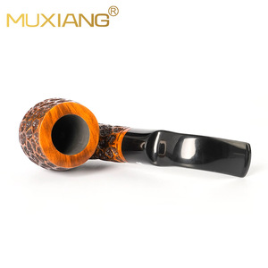 Muxiang Tobacco Pipe Bent Type 9mm Smoke Stream Sherlock Holmes Style - Product Image 2