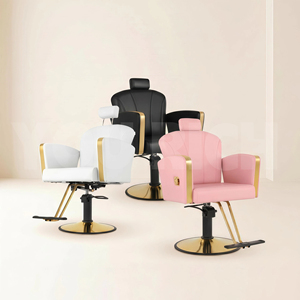 Sillón de Barbería Hidráulico Reclinable con Reposacabezas y Reposapiés <span class=keywords><strong>para</strong></span> Peluquería, Salón de Belleza y Spa - Product Image 2