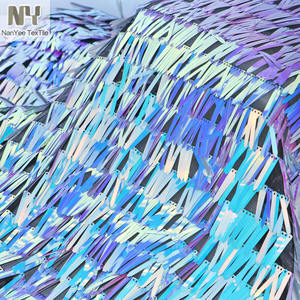 Nanyee Textile All Over <span class=keywords><strong>Pastel</strong></span> Blue Iridescent Shard Flapper Tela de lentejuelas para Couture Prom Fabric - Product Image 2