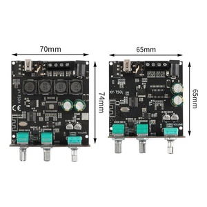 Módulo de placa de amplificador Digital estéreo con ajuste de graves altos y bajos delanteros de 50W x 2 BLE 5,0 de 1 a 2 - Product Image 1