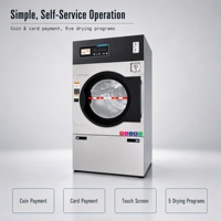 Séchoir à linge à gaz 25 kg avec récupération de chaleur, refroidissement, certifié CE, pour laverie automatique, fonctionnant à pièces et cartes