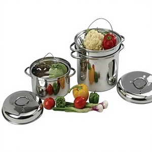 ชุดหม้อนึ่งอาหารสแตนเลส 6 ลิตร 2 ชั้น พร้อมฝาปิด สำหรับเตาแก๊สและเตาแม่เหล็กไฟฟ้า ดีไซน์รักษ์โลก - Product Image 2