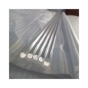 Özelleştirilmiş isı direnci cilalı kristal sigortalı temizle uzun cam kuvars çubuk